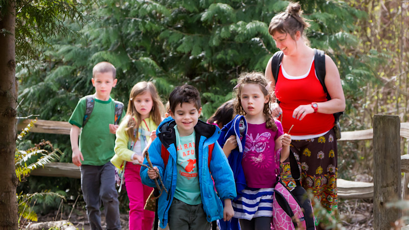 Forest Preschool outdoor program for ages 4-5 in Portland