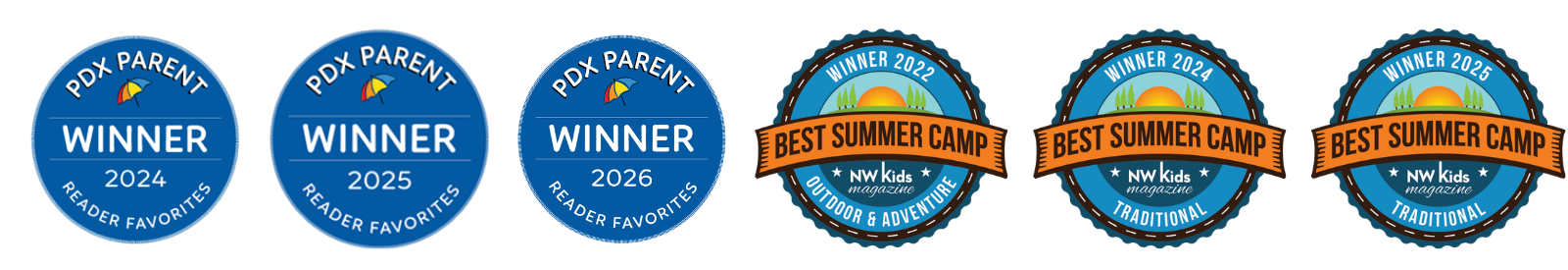Awards and badges for Trackers Camps